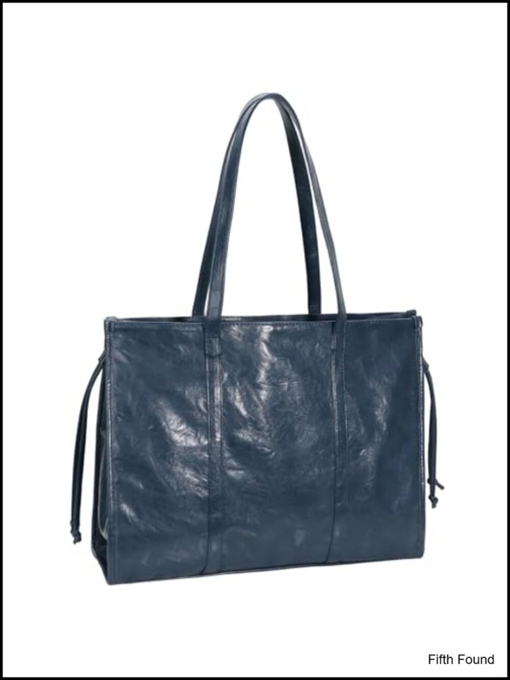 PU Leather Drawstring Tote Bag for Women Large Shoulder Handbag